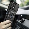 Luxury Sliding Lens Protection Armor Case For iPhone Samsung Huawei Xiaomi Redmi Magnetic Ring Shockproof Cover