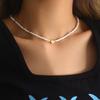 Bohemian Heart Pendant Seed Bead Choker Necklace
