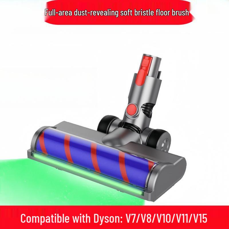 Электрическая напольная насадка Dyson-совместимая, зеленая, с подсветкой для обнаружения пыли, для V6-V11, V15