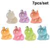 Mini Frog Ornament Natural And Realistic Bright Color Easy To Clean Easy Clean Unique Design Miniature Sculpture Resin Mini Frog