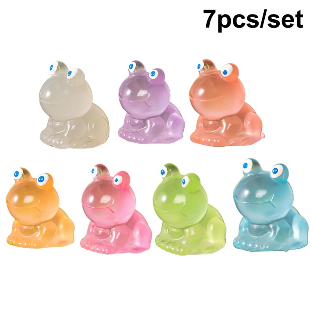 Mini Frog Ornament Natural And Realistic Bright Color Easy To Clean Easy Clean Unique Design Miniature Sculpture Resin Mini Frog