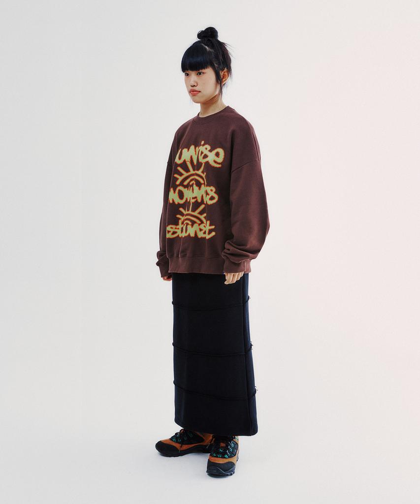 ISTKUNST Sunrise Moment Sweatshirts_Brown(Ik2Esmm441A)