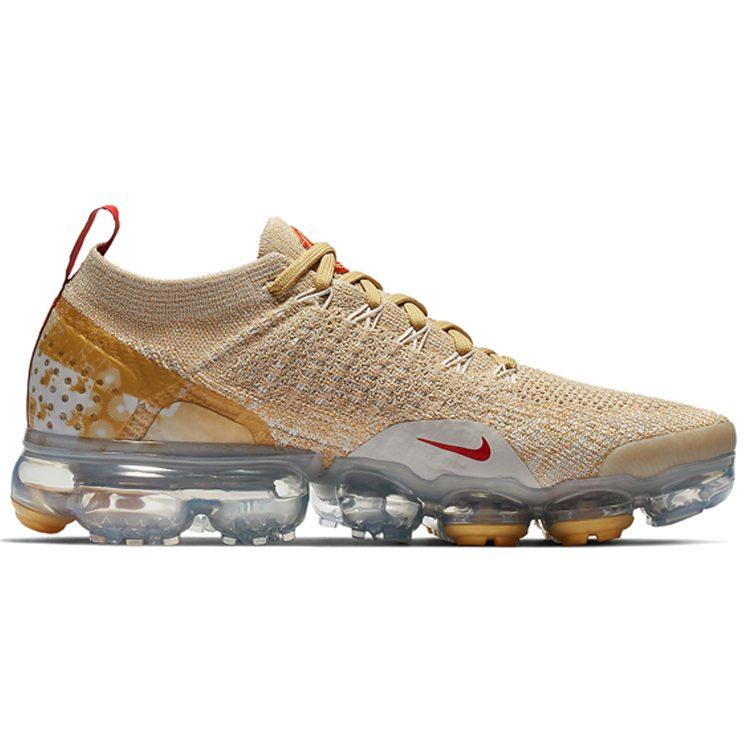 Nike VaporMax 2.0 Низкие Кроссовки на Воздушной Подушке Повседневные Беговые Женские Красно-Золотые BQ7037-001