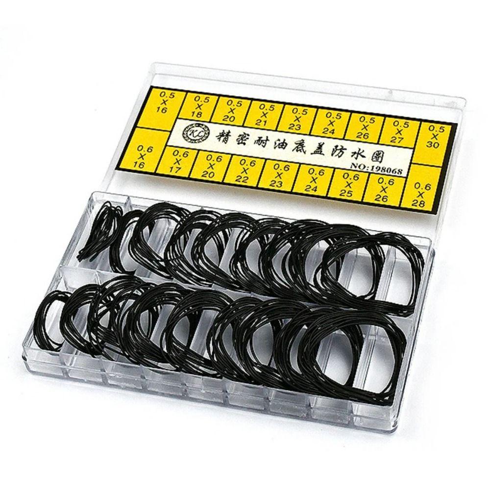200Pcs/Set Repair Tools Rubber O-Ring Waterproof O-Ring Gasket Durable Watch Back Case Rubber