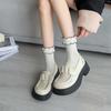 Warm Comfortable Trendy Thick Flower Ruffle Frilly Middle Tube Women Camellia Socks Cotton Hosiery Korean Style Socks