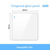 Universal Wall LED Light 1/2Way Switch 16A Black/White Tempered Glass Panel ON OFF Power Push Button Rocker Switch 1/2/3/4 Gang