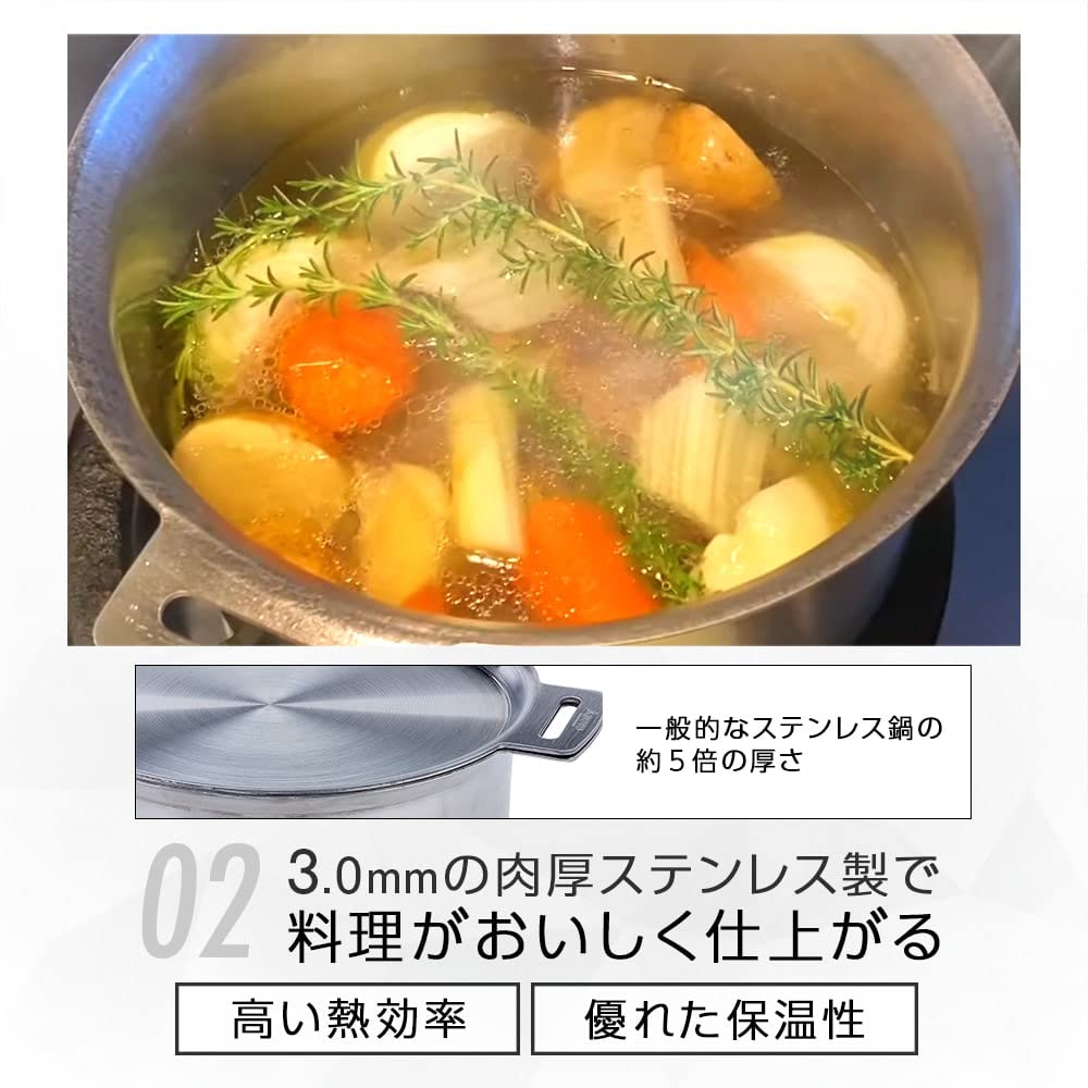 SOTO Сделано в Японии Кастрюля из нержавеющей стали Духовка Толстая Не требует приправы Легко чистить Безопасная и моющее средство Высокое накопление тепла Универсальная Прочная Ржавчина