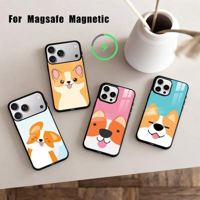 Милый корги D-собака-G Чехол для телефона для iPhone 17, 16, 15, 14, 13, 12, 11 Plus, Pro Max Магнитный для Magsafe Беспроводная зарядка