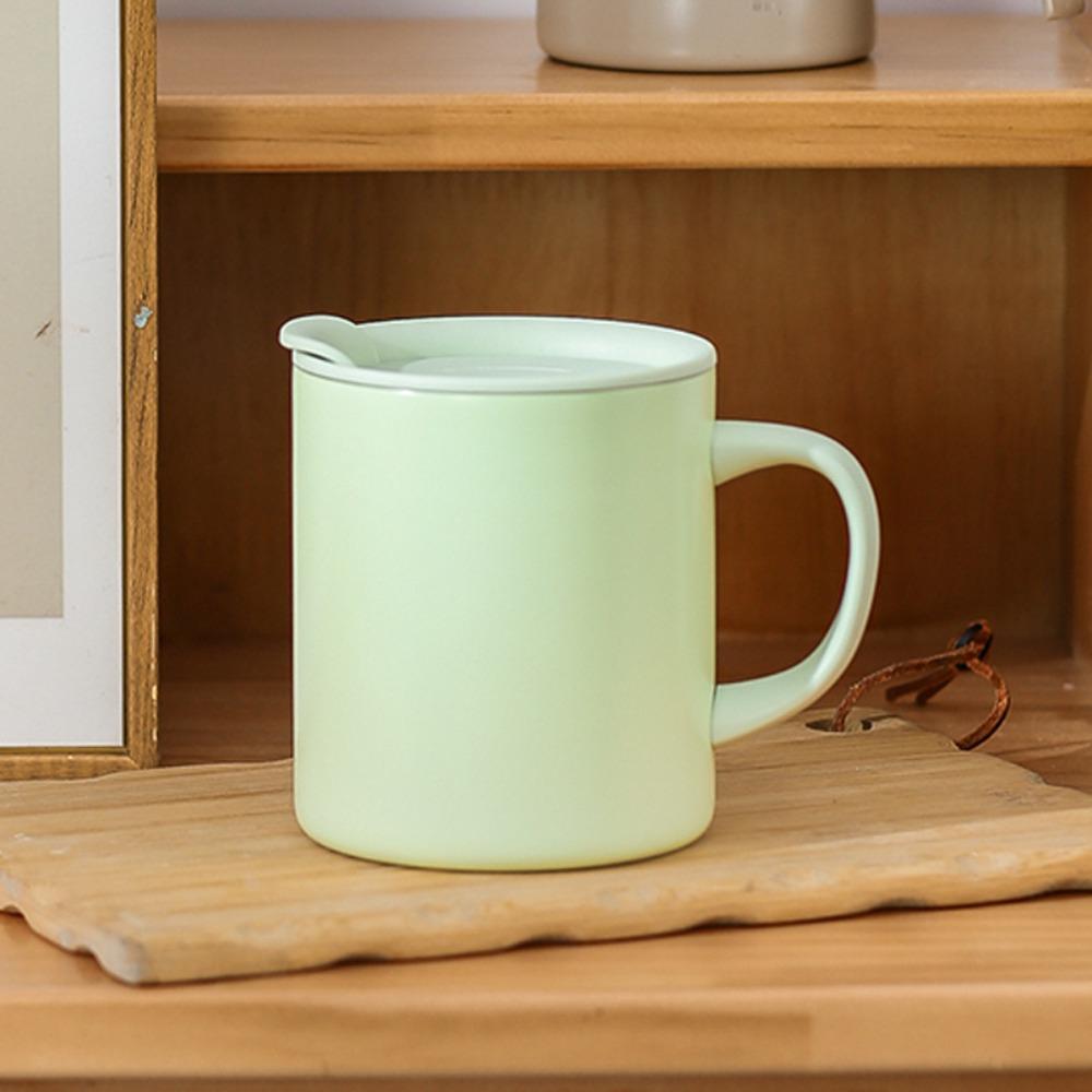 Rotating Dust Cover Insulated Coffee Mug 300 ML Milk Cup Minimalist Thermos Cup  Study