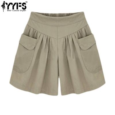 Женская мода лето весна свободные повседневные однотонные принты эластичный пояс шорты пляжные шорты дышащие широкие шорты