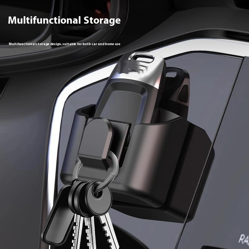 Коробка для хранения ключей на приборной панели автомобиля, многоразовая, с клейкой задней стороной, органайзер, противоскользящий органайзер для приборной панели, аксессуар для хранения и организации в автомобиле