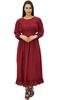 Bimba Women's Cotton Smocked Waist Long Casual Maxi Dress
