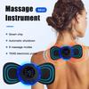 EMS Mini Electric Pulse Neck Masager LCD Display 8 Mode Cervical Massage Patch Muscle Pain Relief Tool Portable Body Massager