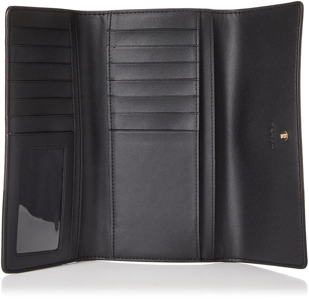 Длинный кошелек Signature Free Size [COACH] женский Im/коричневый/черный [Товар]