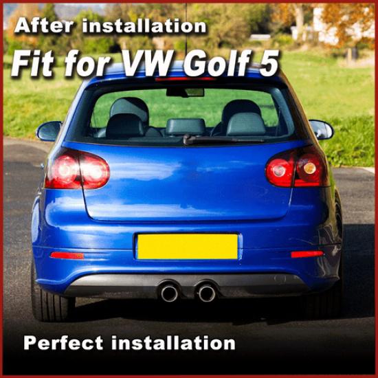 2 шт. Красные отражатели заднего бампера Накладка Подходит для VW Golf 5 MK5 R32 2006-2009