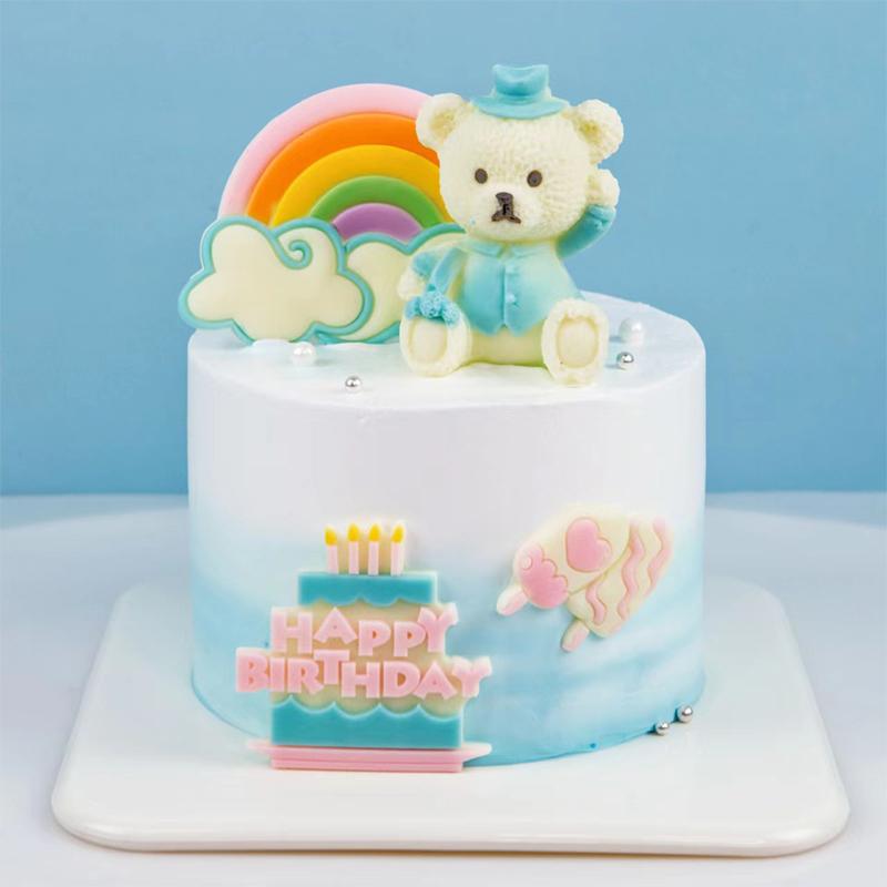 Силиконовая 3D-форма с английским алфавитом «С днем рождения», инструмент для украшения шоколадного торта