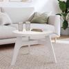 Round Table Top White Ø60x3 cm Solid Pine Wood