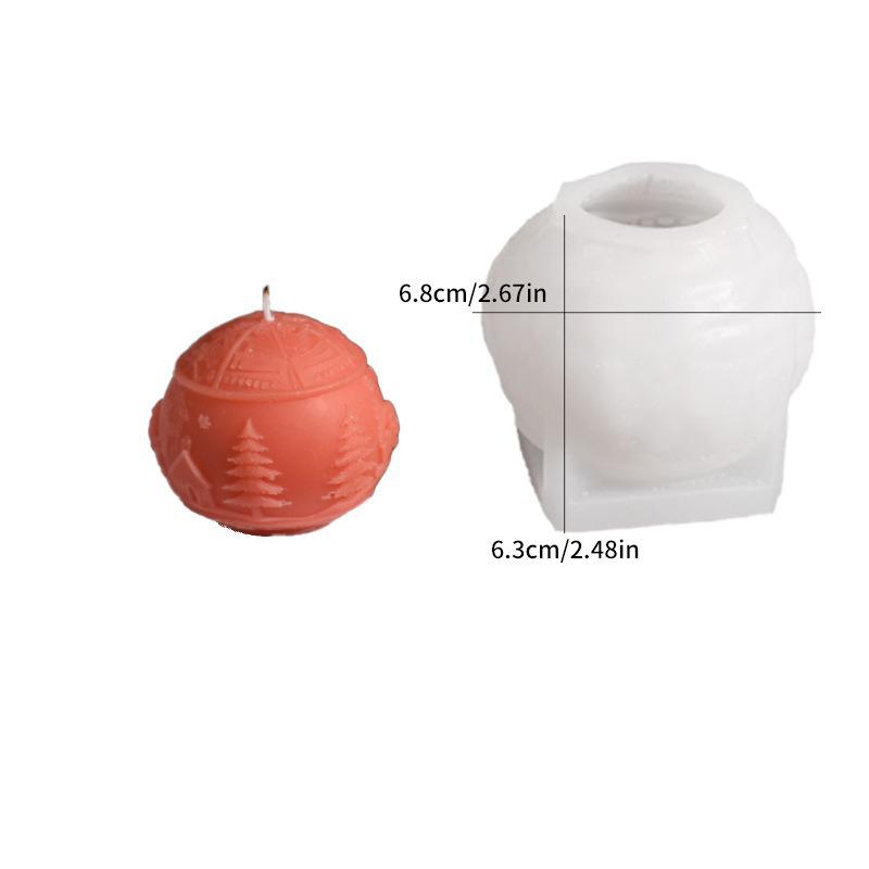 Форма для свечи «Рождественская елка» Безопасная Рождественская 3D рельефная форма для свечи Форма для гипсового орнамента Нетоксичная Для рождественских украшений дома