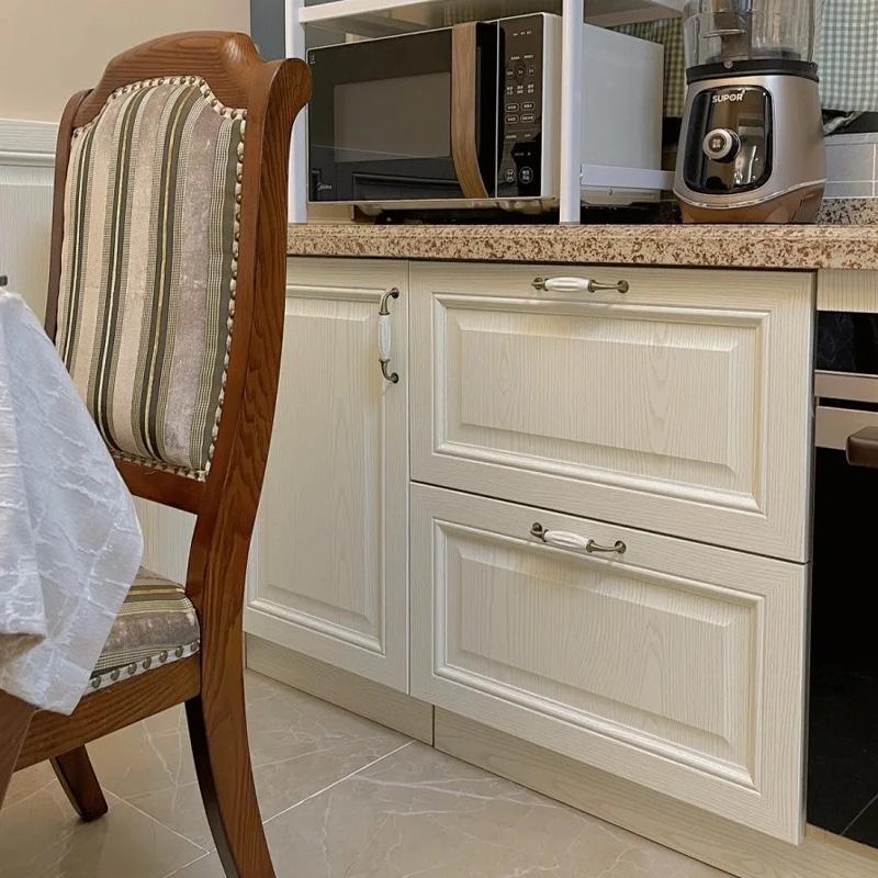 1 шт. Ручки для дверей шкафа, мебельная фурнитура, дизайн с трещинами, антикварная ручка для ящика шкафа, французский стиль, керамика