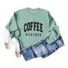 Европейско-американская принтованная толстовка с круглым вырезом - COFFEE WEATHER Мода