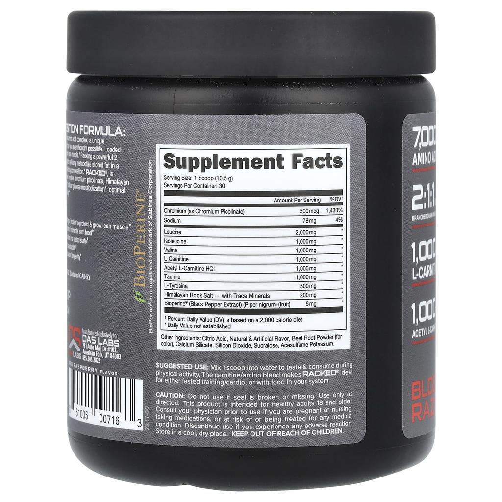 Liquid Bcaa, Blood Raz, 315G(11.1Oz)