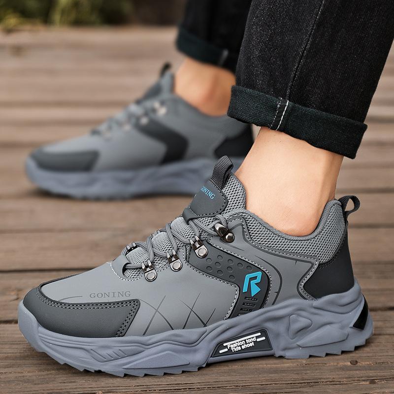 Кроссовки мужские осенне-зимние новые дышащие походные ботинки для активного отдыха нескользящие износостойкие легкие походные ботинки повседневная мужская обувь