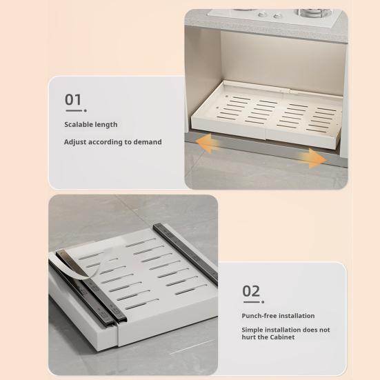 Расширяемый ящик для хранения вещей, самоклеящийся, съемный, без сверления, прочный, с гладкими направляющими, выдвижной шкаф-органайзер, контейнер для специй и приправ, маленький