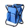 Folding Camping Chair with Cooler Bag Portable Backpack Fishing Chair with Bag Folding Stool Camp Chair Combine Set