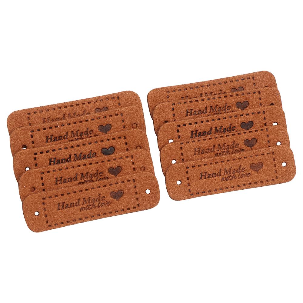 20PCS DIY Hats Bags Sewing Accessories Clothes Tags Label Garment Labels Hand Made With Love