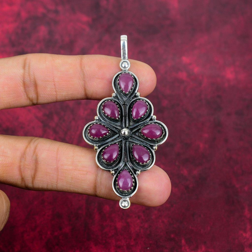 Подвеска с аметистом, ювелирные изделия из драгоценных камней, подвеска из цельного серебра 925 пробы, подарок для женщин, подвеска ручной работы