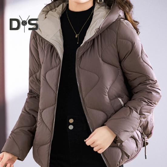 Женское зимнее пуховое пальто с подкладкой, ветрозащитное, с капюшоном, длинными рукавами, свободное, утолщенное, с карманами, однотонное, с защитой шеи, застегивающееся на молнию, уличное хлопковое пальто