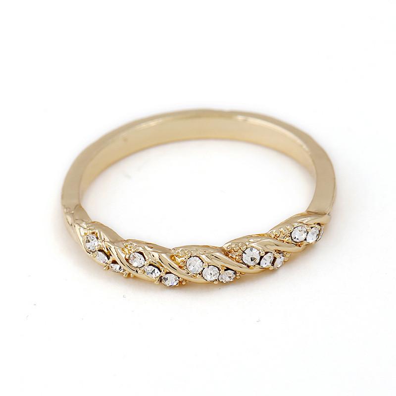 Twist Ring Shape Hand Jewelry Decorative Ornaments Gift Fashion Elegant Simple