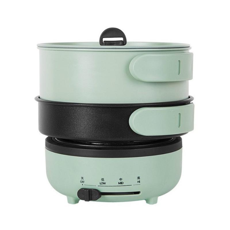 Folded Electric Cooking Pot Mini Portable Electric Skillet Split Type Frying Pan Travel Collapsed Multicooker Hotpot