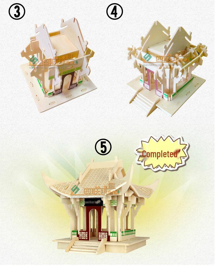 3D Wooden DIY Log Cabin Model - Creative Handmade Villa Puzzle for Adults
