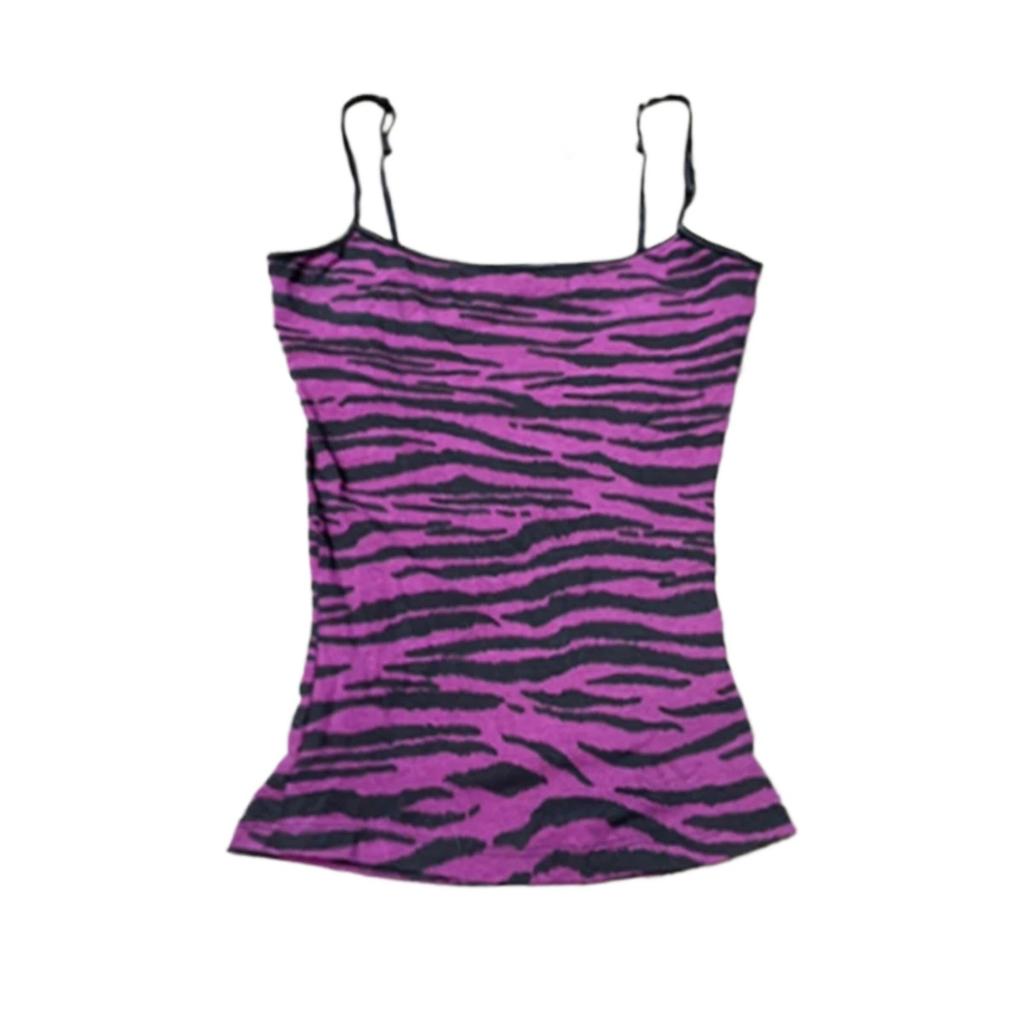 TrendHub Женские подтяжки Полосатый узор Повседневные Y2K Ретро Харадзюку Мода Новые Уличные Панк Сладкие Хип-хоп Милые Горячие Кроп-топы Эмо