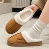 Double Embroidered Cotton Slippers Autumn and Winter Warm and Comfortable Lightweight Soft Cotton Slippers Corduroy Cotton Shoes