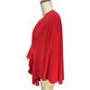 Women Shawl Coat V Neck Fall Winter Oversized Poncho Keep Warm Pure Color Windproof Open Front Shoulder Wraps with Bat Sleeves