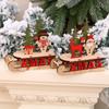 Christmas Decorations Table Window Hotel Shopping Mall Wooden Colorful Sleigh Ornaments Santa Claus Deer Cart