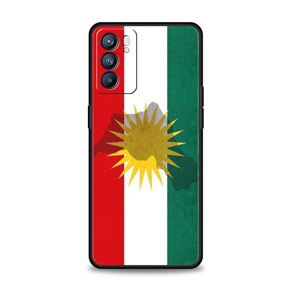 Чехол для телефона с флагом Курдистана K-Kurdistan для Oppo Reno13 Reno12 Reno11 F Reno10 Pro A54 5G Find X5 A53 A52 A9 A17 A78 4G A79 A80 A98