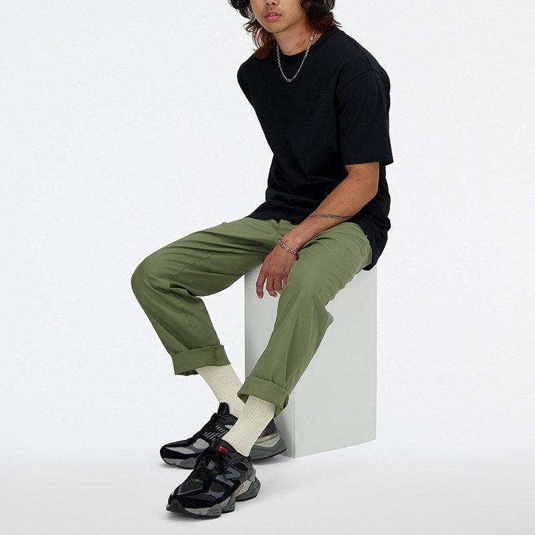 New Balance Повседневные брюки Icon Twill мужские темно-оливково-зеленые AMP41575-DEK