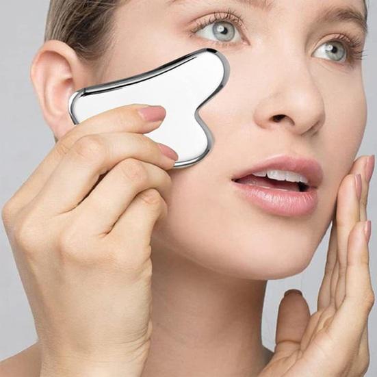 Массажная доска Гуа Ша из нержавеющей стали способствует лимфодренажу и снятию мышечного напряжения, мягкий и эффективный массажный инструмент