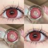 MillCreek Contact Lenses 2pcs Cosplay Color Contact Lenses Red Blue Large Diameter 14.5mm Annual Eye Makeup Contact Lenses Halloween Contact Lenses