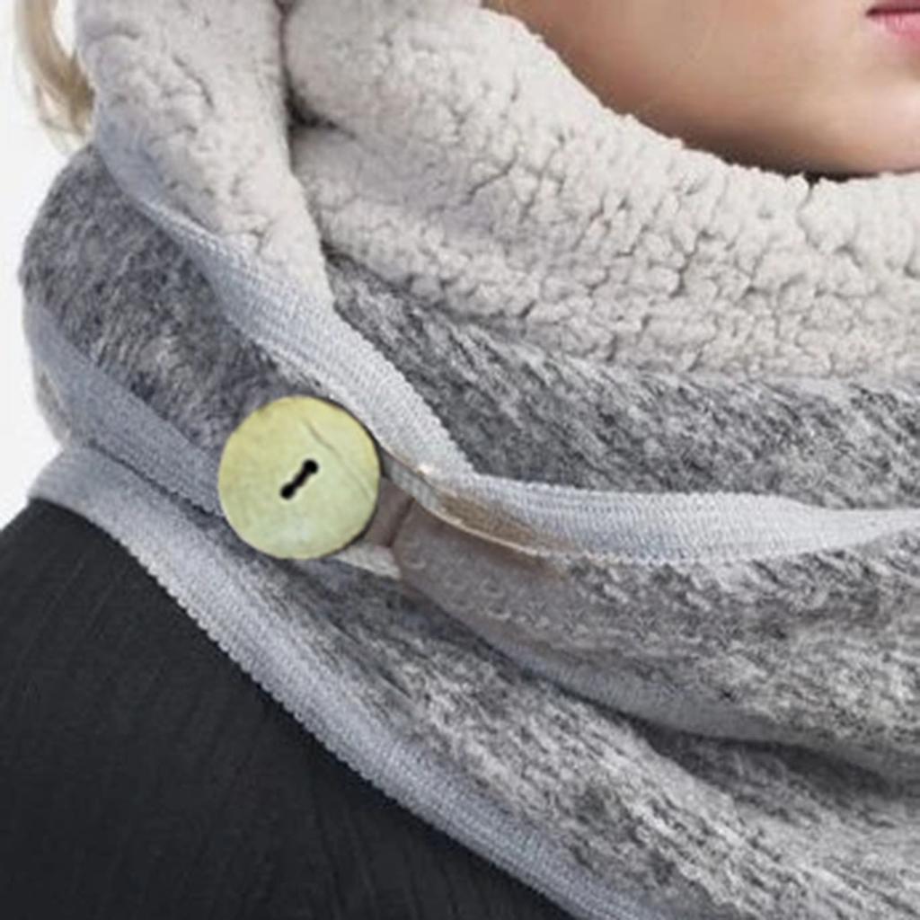 Женский повседневный шарф с принтом, модный многоцелевой платок в стиле ретро, ​​шарф на пуговицах