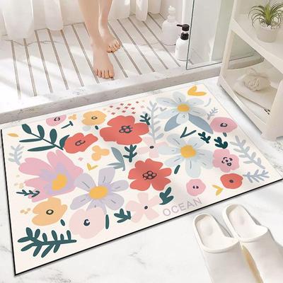 Ванная комната Туалет Входная дверь Впитывающий коврик Диатомовая грязь Быстросохнущий мягкий коврик для ног Нескользящий туалет Коврик для туалета