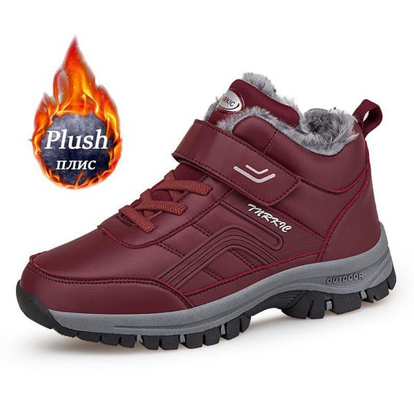 Теплые зимние ботинки, мужская повседневная рабочая обувь, кожаные или замшевые высокие нескользящие ботильоны, новые непромокаемые зимние ботинки для мужчин и женщин