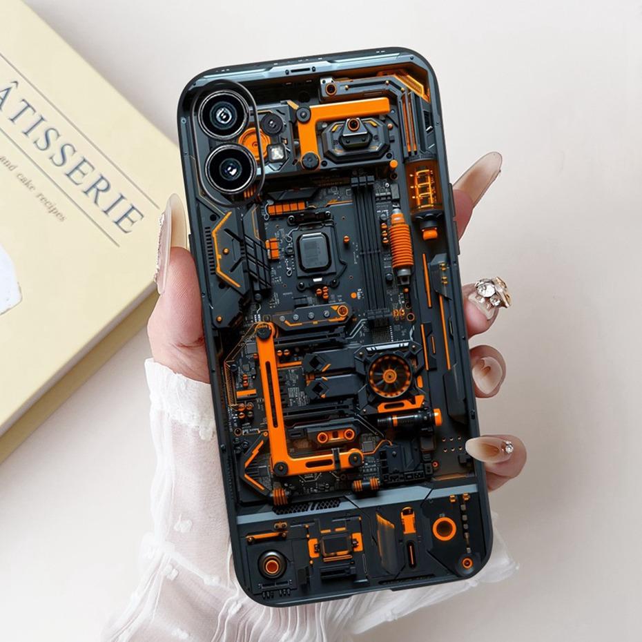 Модный Чехол-Картина Для Nothing Phone (1) Черный Мягкий Силиконовый Чехол Для Nothing Phone One Phone1 Чехлы Бамперы