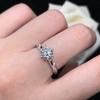 D Color 1-3 Carat Solitaire Moissanite Engagement Ring for Women Sparkling Lab Grown Diamond Band Ring 925 Silver Jewelry