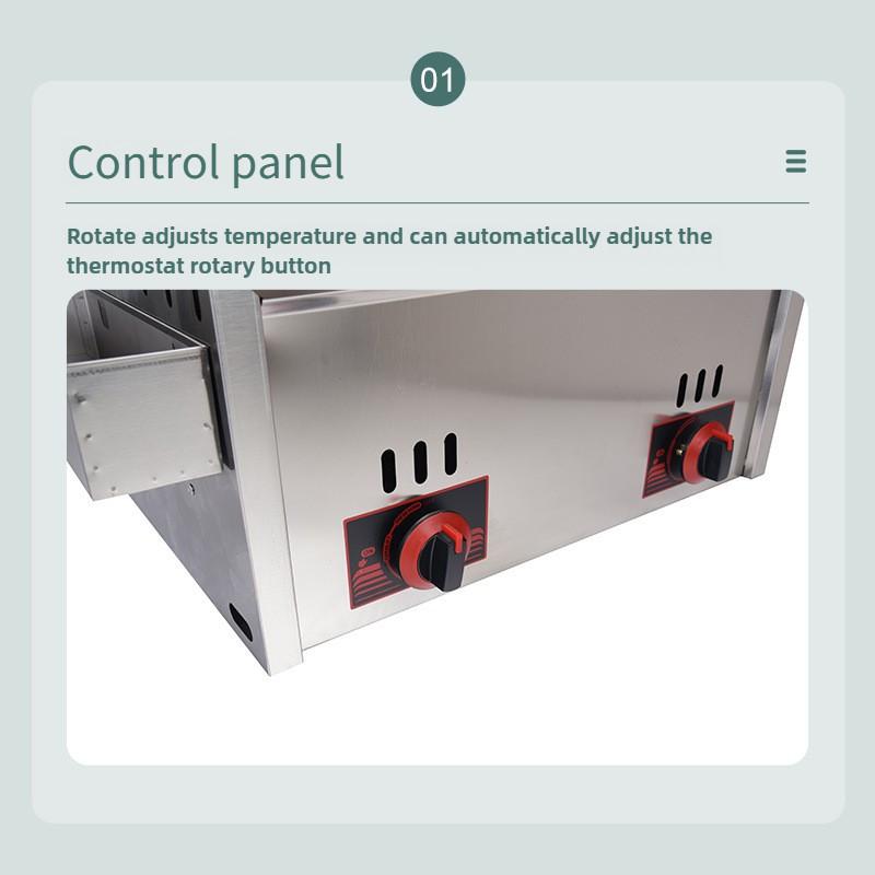 Профессиональная газовая фритюрница большой вместимости с двумя цилиндрами, фритюрница для картофеля фри, ларек, плита для жарки курицы