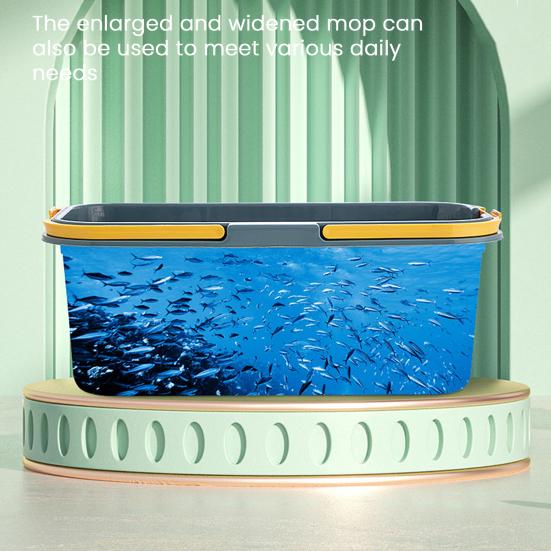 Ведро для швабры прямоугольной формы из утолщенного полипропиленового материала с удобной ручкой для переноски, многоцелевое ведро для хранения