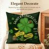 Classic Saint Patrick Day Cushion Cover Cool Natural Linen Cushion Cover DoubleSided Print Breathable Sofa Home Decor